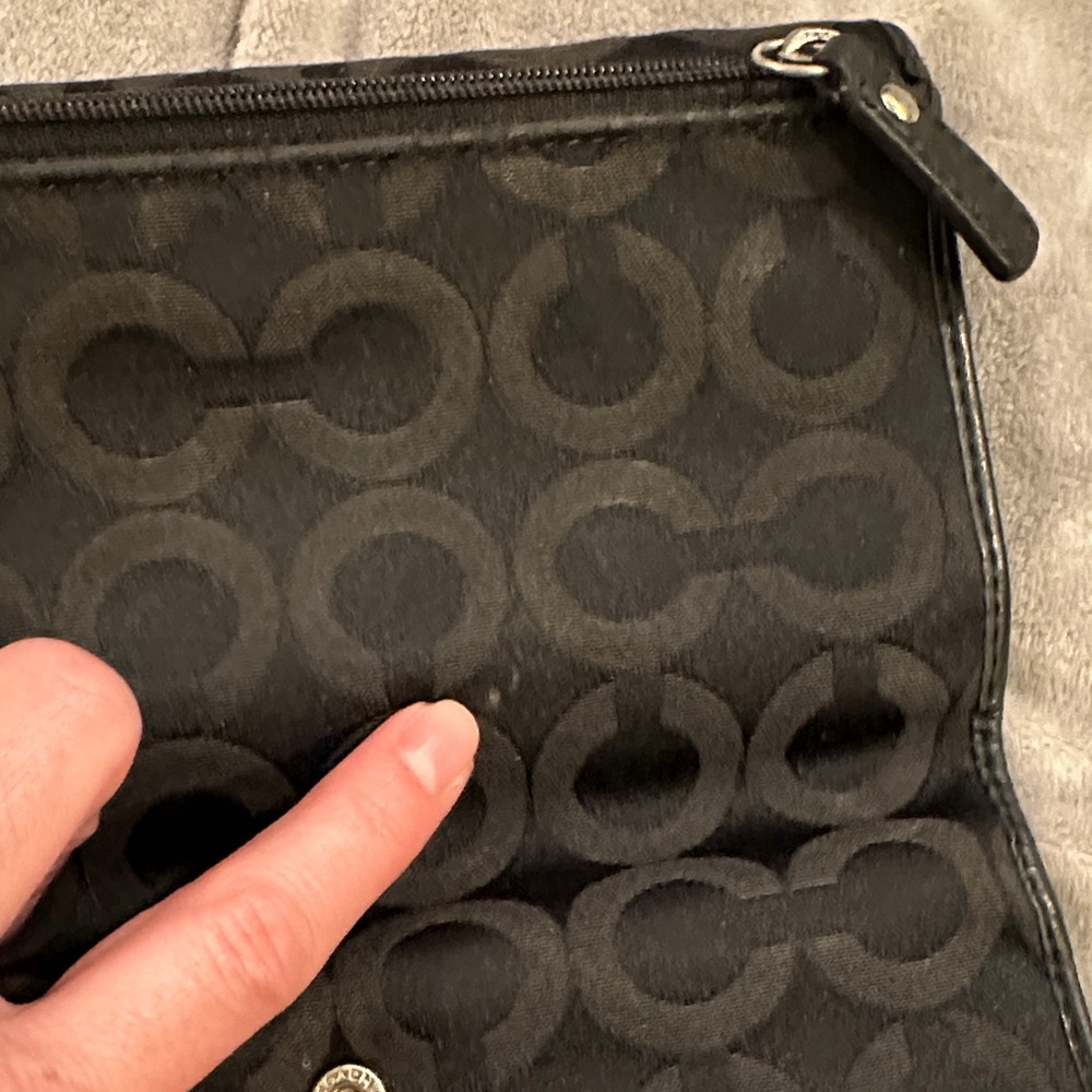 Coach Black and Silver Signature Clutch - Picture 9 of 10